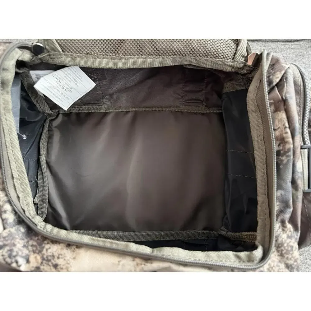 Cabelas Camo Catch All Gear Bag Weather Resistant Pockets Fishing Hunting Strap